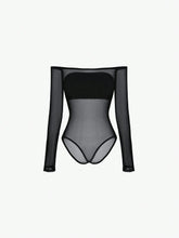 Women's Sexy Off-Shoulder Sheer Mesh Bodysuit In Summer